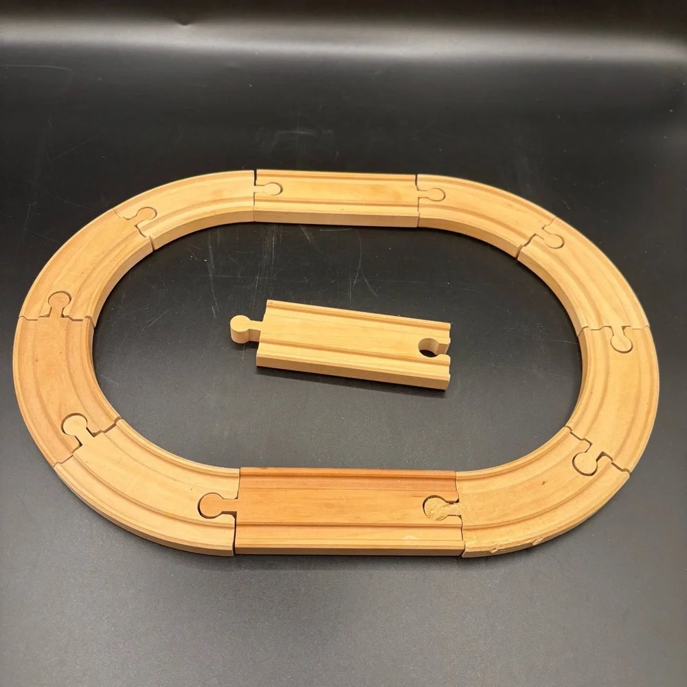 Track Train Curved Straight Wood Set Brio Thomas Toys R Us  Pieces Lot of 11